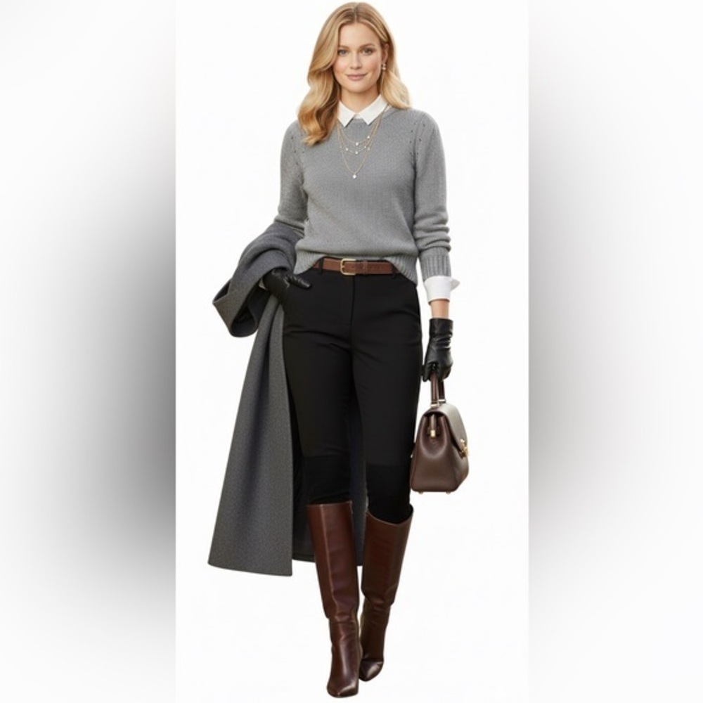 Banana Republic Metallic Finish Knit Crewneck Sweater